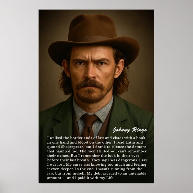Poster Johnny Ringo - Le Gunslinger instruit (Devant)