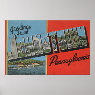 Poster Johnstown, Pennsylvanie - grandes scènes de lettr