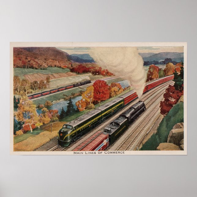 Poster Johnstown, Pennsylvanie (Trains de commerce) (Devant)