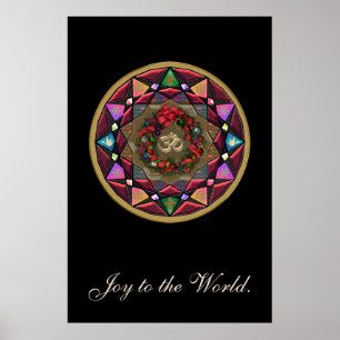 Poster Joie au monde OM Mandala