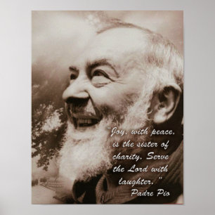 Poster Joie avec la paix, aumônier Pio