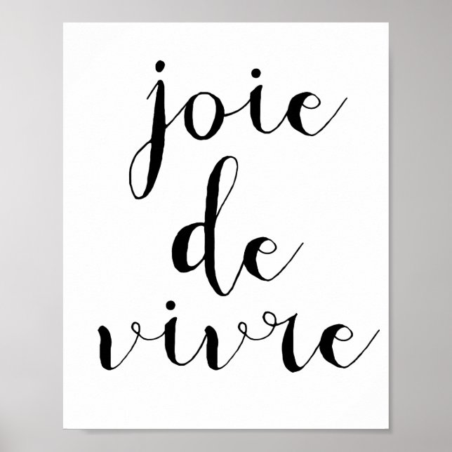 Poster Joie de vivre (Devant)