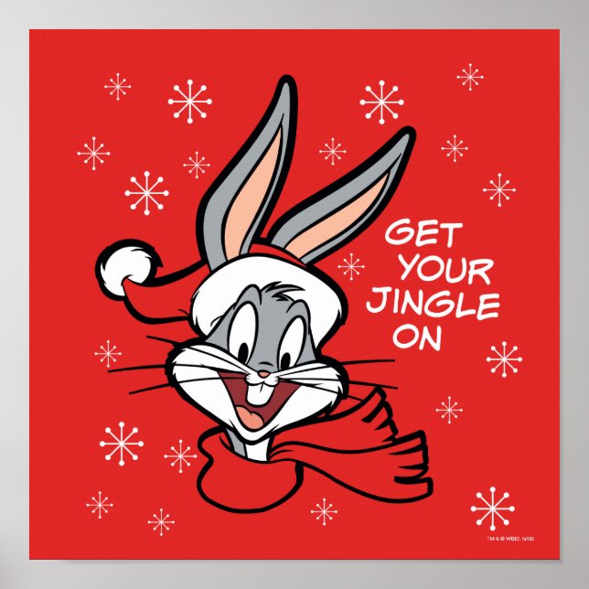 Poster Joie des Fêtes de Bugs Bunny™ (Devant)