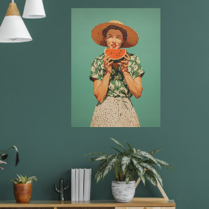 Poster Joie d'été avec Watermelon