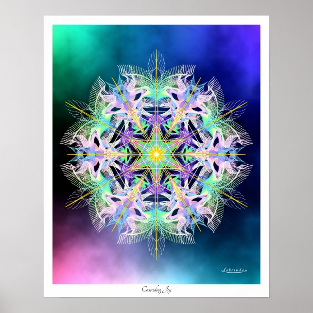 Poster Joie en cascade (Devant)