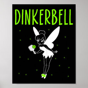 Poster Joie mignonne amateur de pickleball joueuse de pad