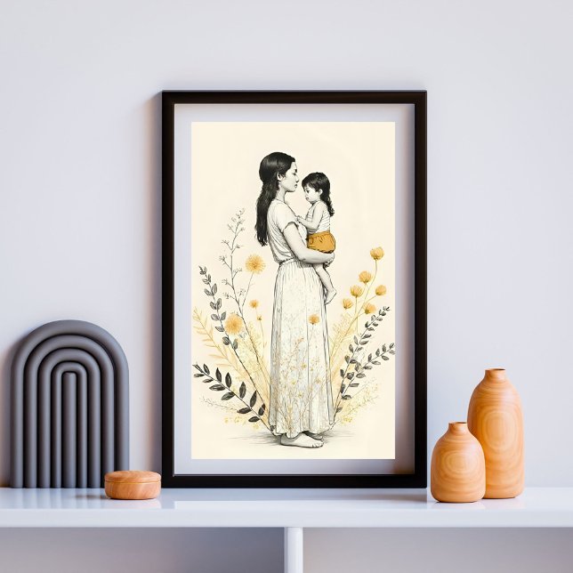 Poster Joie silencieuse dans ses bras (Créateur téléchargé)