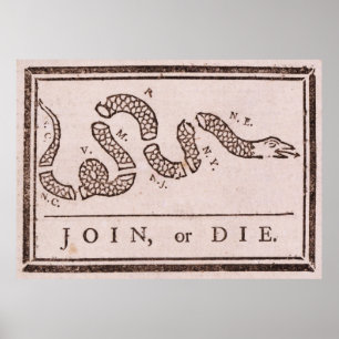 Poster Joignez ou mourez bande dessinée politique de