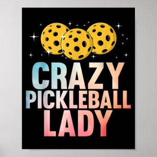 Poster Joli art de pickleball pour femmes maman grand-mèr