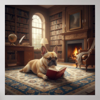Poster Joli Bouledogue Français
