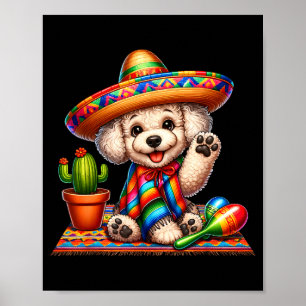 Poster Joli caniche cinco de mayo 2025 amoureux des chien