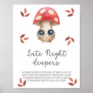 Poster Joli champignon - Couches de nuit tardive