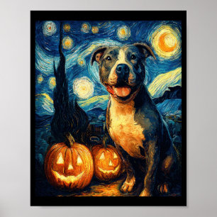 Poster Joli chien American Staffordshire Terrier Hallowee