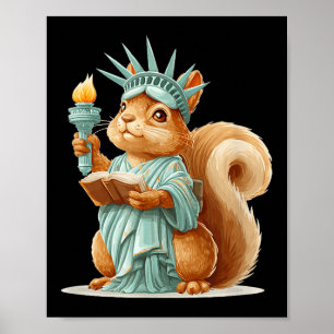 Poster Joli Costume D'Écureuil Liberté Usa Pour Adultes E