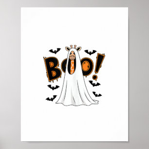 Poster Joli costume d'Halloween de girafe Boo pour amateu