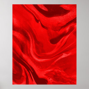 Poster Joli dégradé esthétique rouge