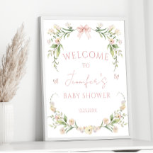 Joli Elégant rose Floral Baby Girl Douche Bienvenu