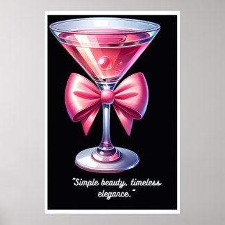Poster Joli en rose : Cocktail Charm