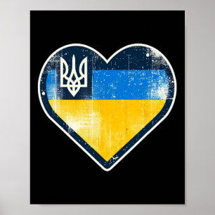 Poster Joli éventail ukrainien vintage Bynner Drapeau ukr