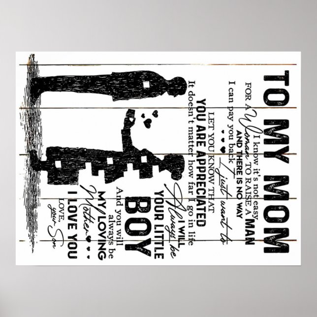 Poster Joli Fils À Mon Mère Cadeau | Jovely Family Cadeau (Devant)