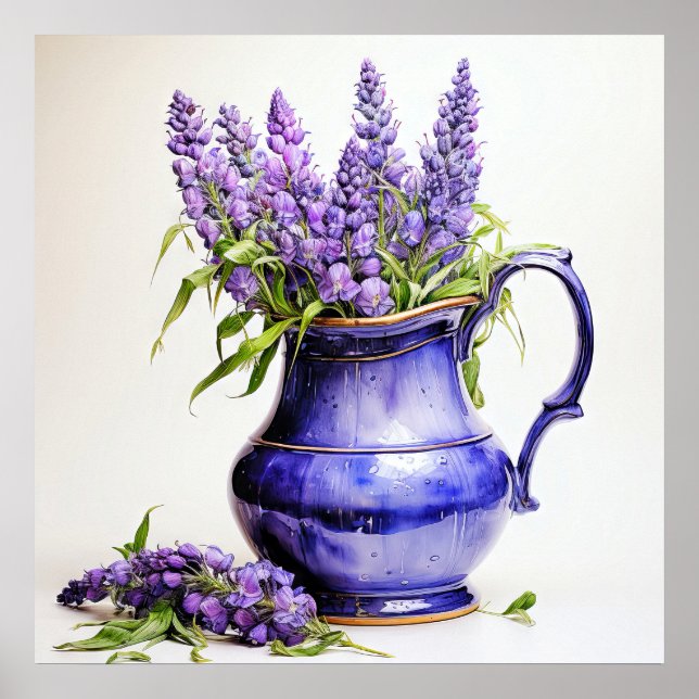 Poster Joli Fleurs Lilac À Pointe Fraîche (Devant)