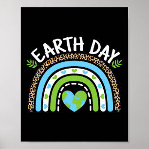 Poster Joli Jour des terres Rainbow Planet Nature Lover F
