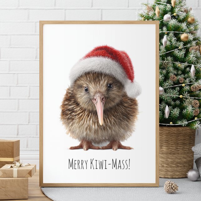 Poster Joli Kiwi de Noël, coutume (Créateur téléchargé)