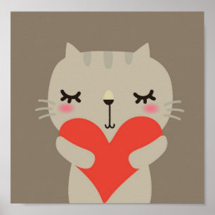 Poster Joli lapin avec amour