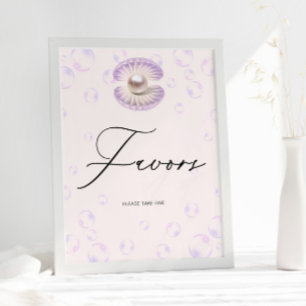 Poster Joli Little Pearl Favorisera le Baby shower