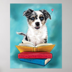 Poster Joli Louveur de livre de marionnettes