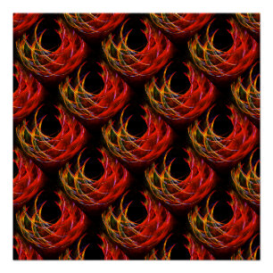Poster Joli motif d'art abstrait bohème moderne élégant #