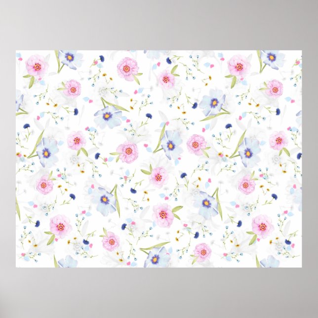 Poster Joli motif floral (Devant)