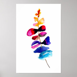 Poster Joli motif floral aquarelle