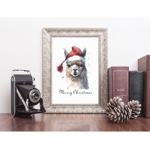 Poster Joli Noël Alpaca, coutume