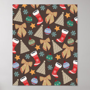 Poster Joli Noël Brun