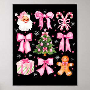 Poster Joli Nœud Coquette Nk Sapin de Noël Père Noël Pain