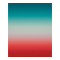 Joli Ombre Festive Rouge & Turquoise Blue Gradient