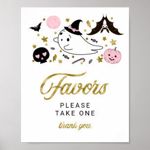Poster Joli panneau de cadeaux de Baby Shower pour Hallow