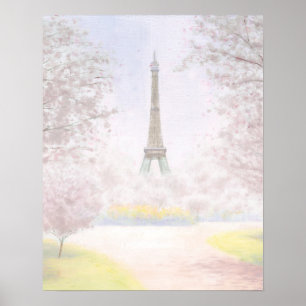 Poster Joli Paris aux pastels