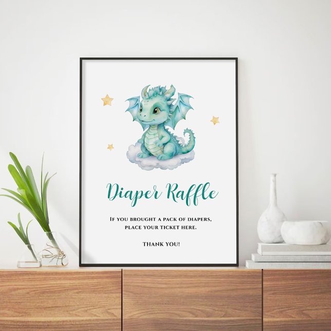 Poster Joli Petit Bébé Dragon Déchet Raffle (Créateur téléchargé)