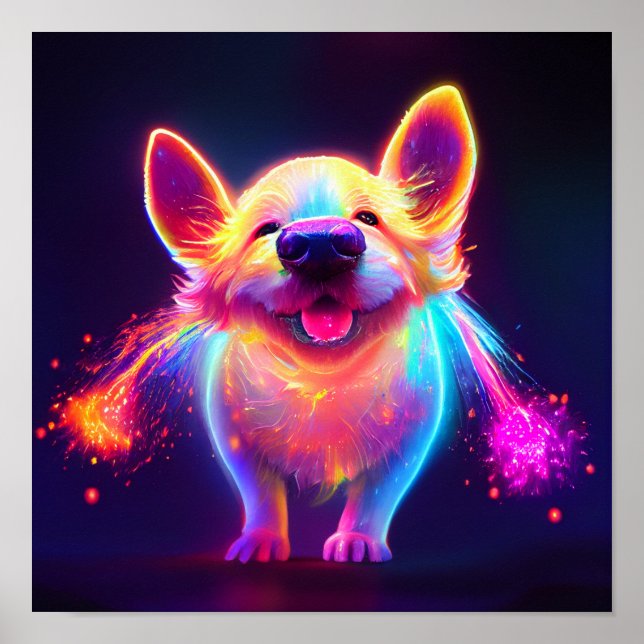 Poster Joli petit chiot mignon (Devant)