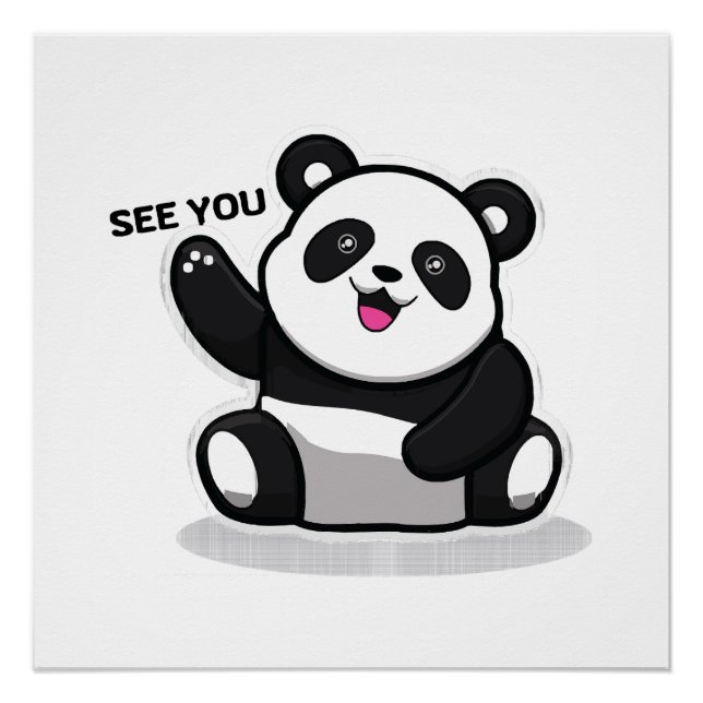 Poster joli petit panda (Devant)