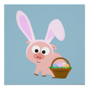 Poster Joli porc de Pâques