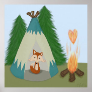 Poster Joli renard solitaire