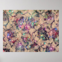 Poster Joli Roses de dentelle