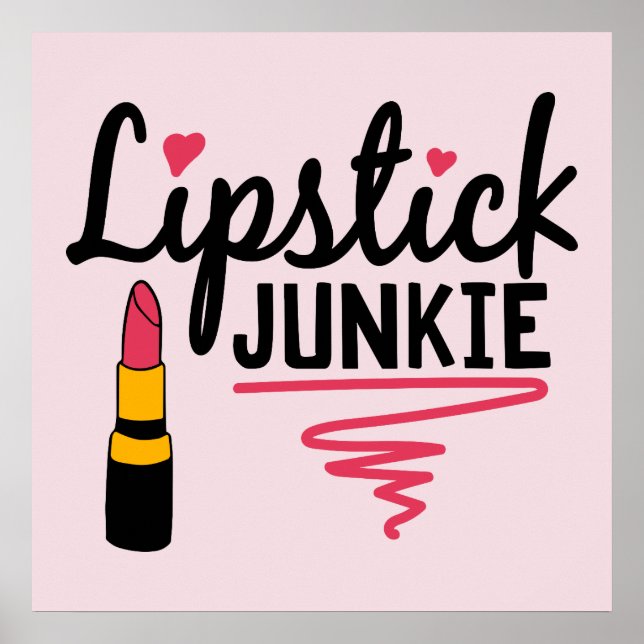 Poster joli rouge à lèvres artiste maquillage art (Devant)