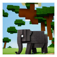 Joli Safari Elephant Pixel Art