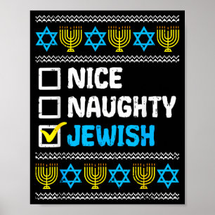 Poster Joli Sale Juif Moche Sweater Hanukkah Chanukah