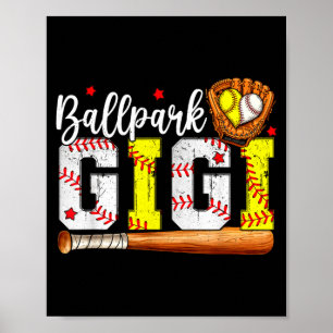 Poster Joli stade de baseball gigi softball gigi baseball