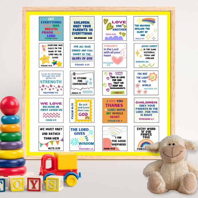 Poster Joli verset de la Bible pour enfants en mémoire de (Créateur téléchargé)